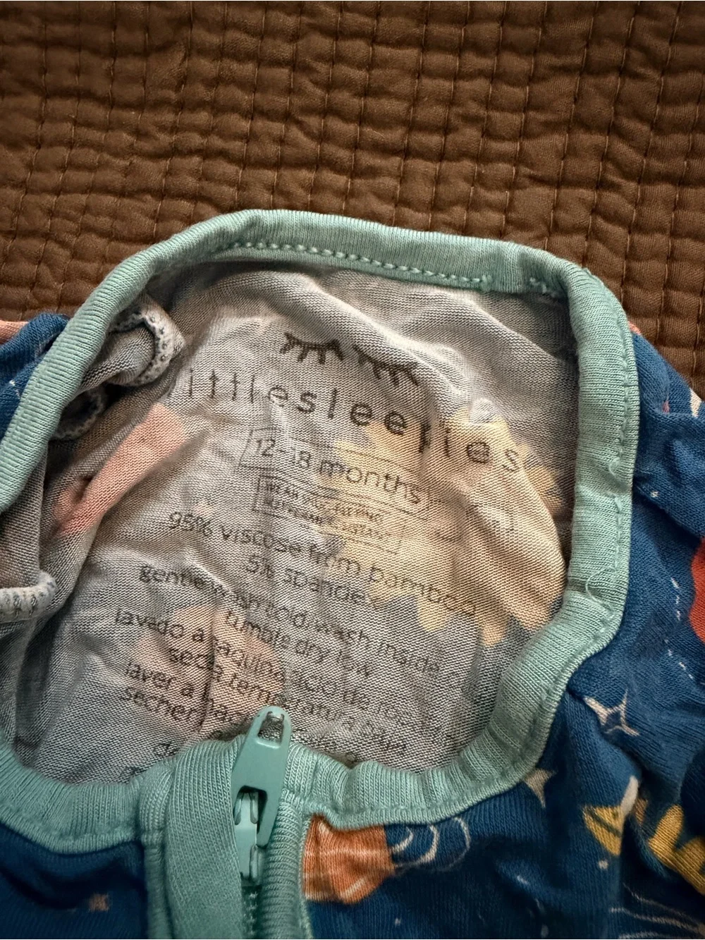 Little Sleepies Blue Space & Sun Zip Pajama Set